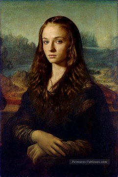 Fantaisie œuvres - Portrait de Sansa Stark dans le rôle de Mona Lisa Le Trône de fer